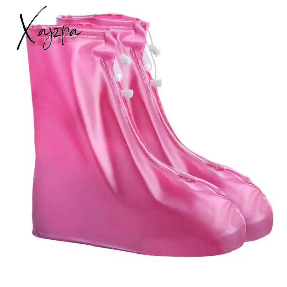 Xajzpa - Men Women Shoes Covers for Rain Flats Ankle Boots Cover PVC Reusable Non-slip Cover for Shoes With Internal Waterproof Layer