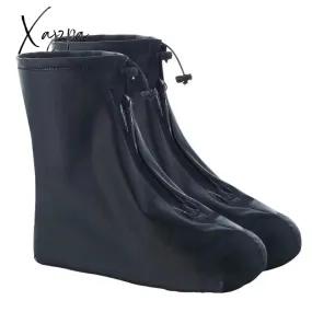 Xajzpa - Men Women Shoes Covers for Rain Flats Ankle Boots Cover PVC Reusable Non-slip Cover for Shoes With Internal Waterproof Layer