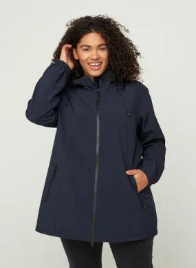 Zizzi Amy Jacket in Navy