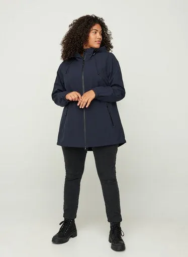 Zizzi Amy Jacket in Navy